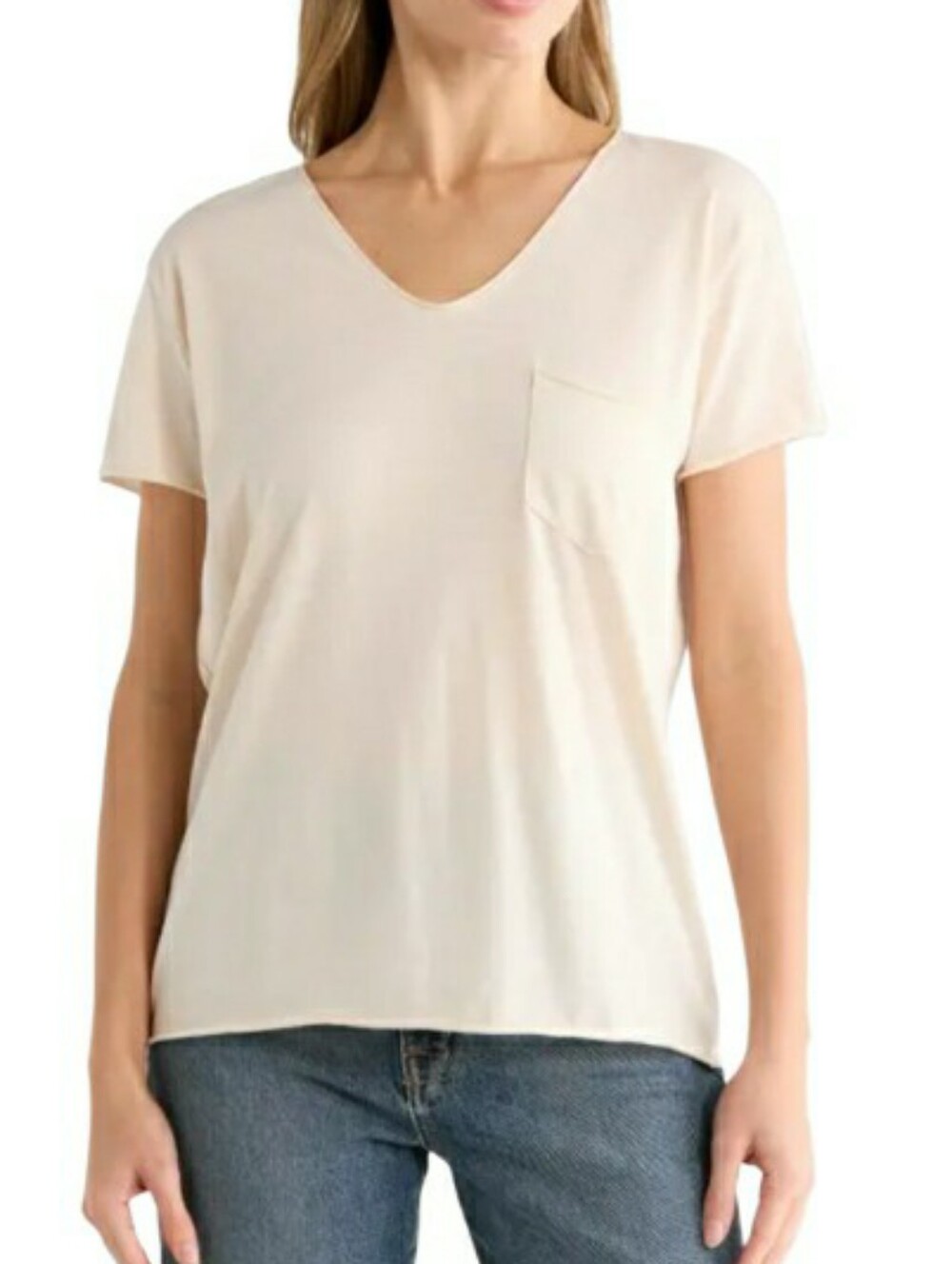 Caslon Rolled Burn Out Tee- XS